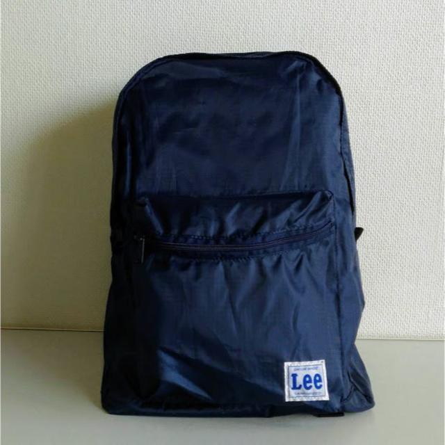 Lee(リー)の【新品】リー / Lee パッカブルバッグ / リュックサック（NAVY) メンズのバッグ(バッグパック/リュック)の商品写真