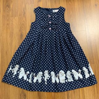 エイチアンドエム(H&M)のH&M プードル柄ワンピース 5-6Y 116 110 120 エイチアンドエム(ワンピース)