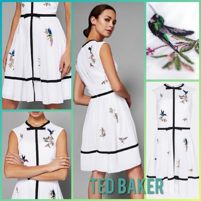 通販値下 TED BAKER☆刺繍ワンピース