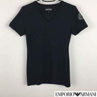 エンポリオアルマーニ(Emporio Armani)の美品 エンポリオアルマーニ 半袖Tシャツ ブラックサイズS(Tシャツ/カットソー(半袖/袖なし))