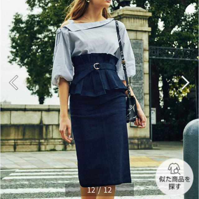 Noela(ノエラ)の新品未使用♡Noela ノエラ コルセットペンシルスカート インディゴ レディースのスカート(ひざ丈スカート)の商品写真
