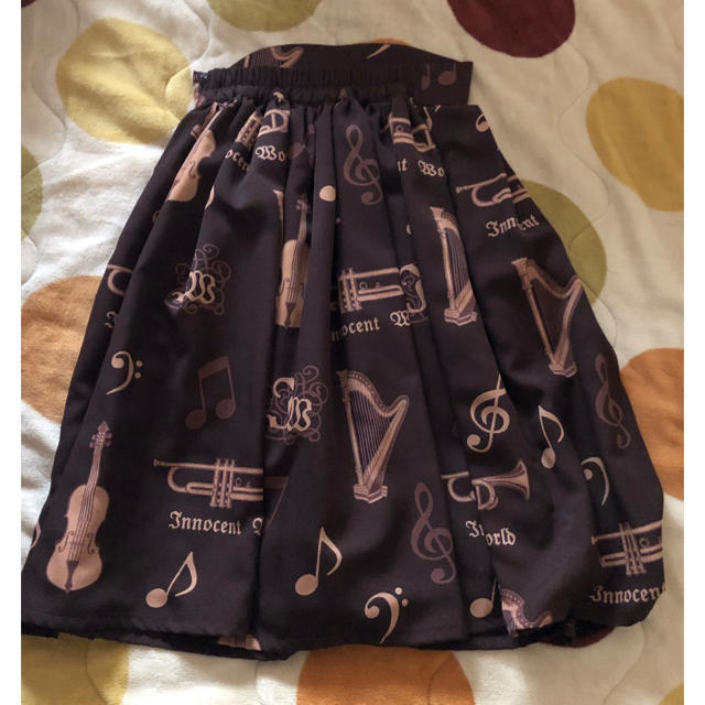 Innocent World(イノセントワールド)のオーケストラ楽器柄スカート レディースのスカート(ひざ丈スカート)の商品写真
