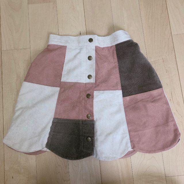 NICE CLAUP(ナイスクラップ)のpatchwork skirt* レディースのスカート(ミニスカート)の商品写真