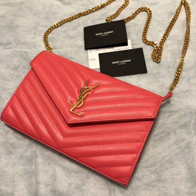人気No.1】 Laurent Saint - L チェーンウォレット 長財布 フラップ