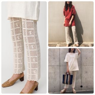 マウジー(moussy)の今季新作即完売♡MOUSSY CROCHET KNIT レギンス♡レースレギンス(レギンス/スパッツ)