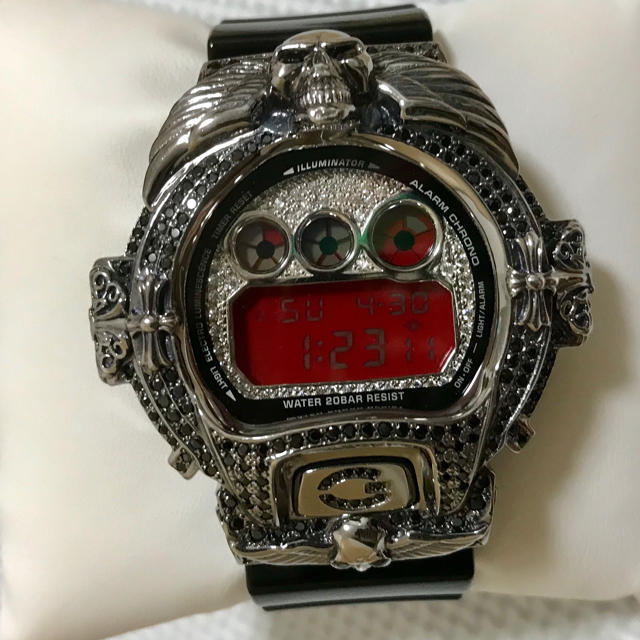 G-SHOCK(ジーショック)のGショックカスタム⭐️シルバー925 スカルカスタム⭐️ メンズの時計(腕時計(デジタル))の商品写真