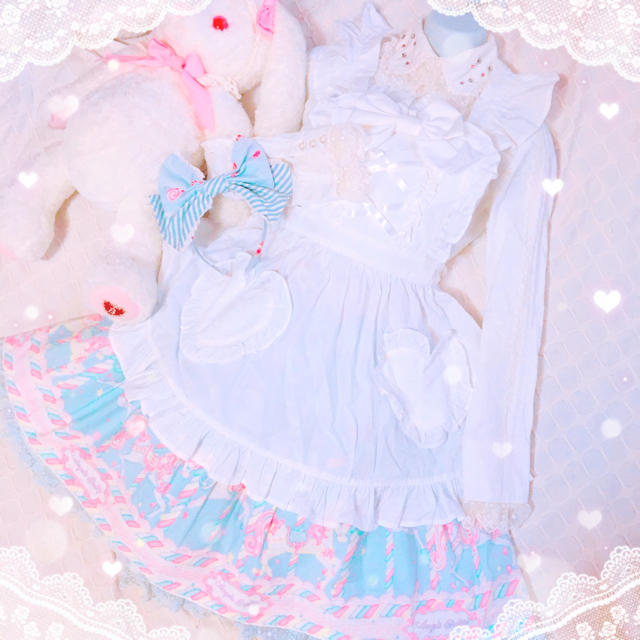 Angelic Pretty(アンジェリックプリティー)のsugary carnival スカート カチューシャ セット まとめ売り レディースのレディース その他(セット/コーデ)の商品写真