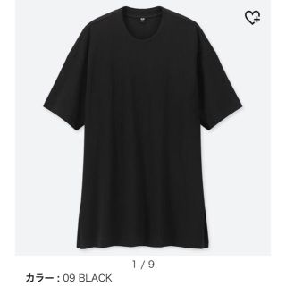 ユニクロ(UNIQLO)の新品未使用☆UNIQLO ユニクロ オーバーサイズチュニック 半袖 L ブラック(チュニック)