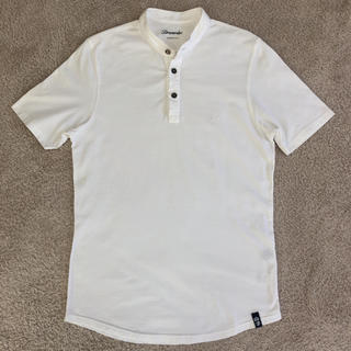 ドルモア(Drumohr)のドルモア ヘンリーネック Ｔシャツ 白T ホワイト バンドカラー(Tシャツ/カットソー(半袖/袖なし))