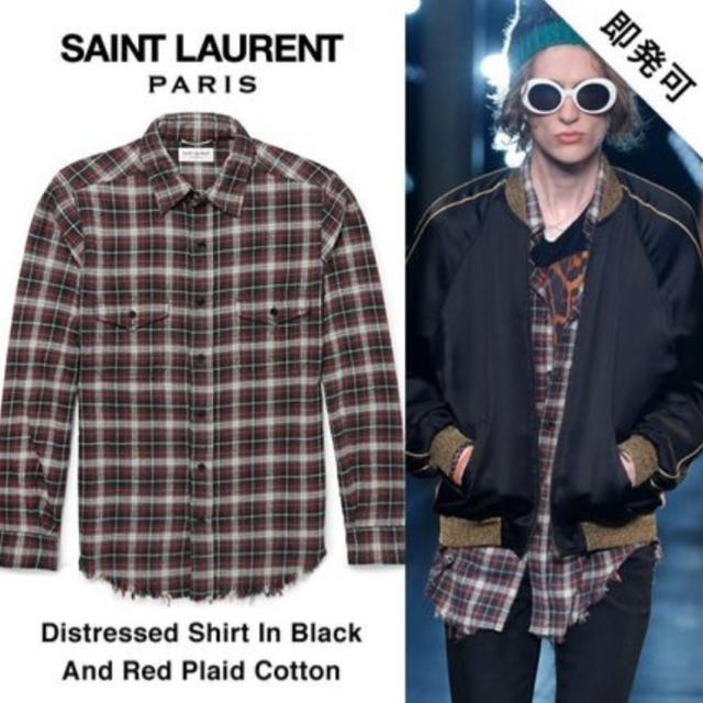 Saint Laurent(サンローラン)の15SS SAINT LAURENT サンローランパリ チェックシャツ XS メンズのトップス(シャツ)の商品写真