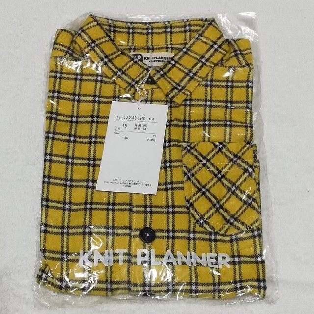 KP(ニットプランナー)の新品　KP ニットプランナー　長袖チェックシャツ95cm　 キッズ/ベビー/マタニティのキッズ服男の子用(90cm~)(Tシャツ/カットソー)の商品写真