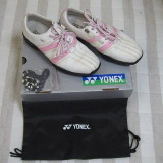 ヨネックス(YONEX)のYONEX　ゴルフ　シューズ（25.5㎝／ピンク）(シューズ)