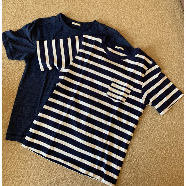 GU(ジーユー)のGU Tシャツ 2点セット キッズ/ベビー/マタニティのキッズ服男の子用(90cm~)(Tシャツ/カットソー)の商品写真