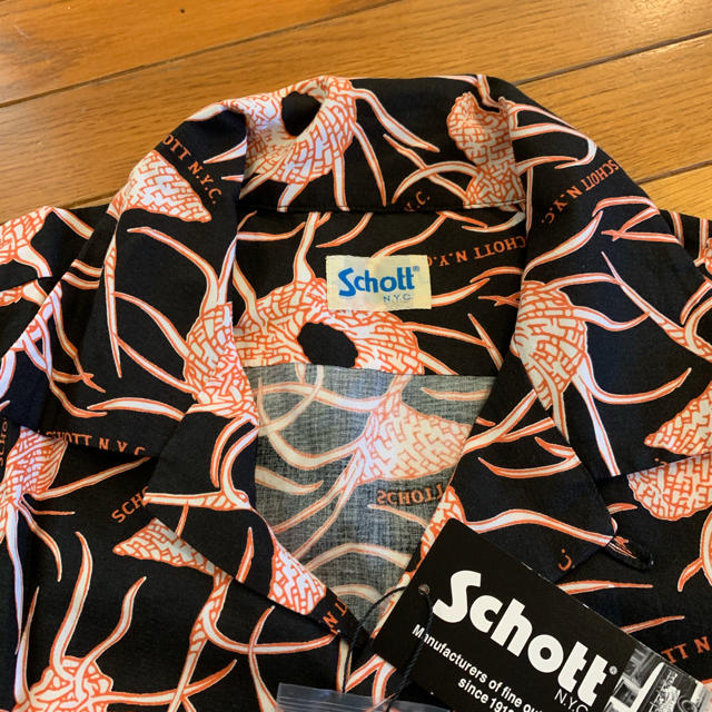 schott(ショット)のSchott(ショット) MIAMISHIRT STRAW WORKアロハシャツ メンズのトップス(シャツ)の商品写真