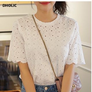 ディーホリック(dholic)のDHOLIC ディーホリック  レース Tシャツ(Tシャツ(半袖/袖なし))