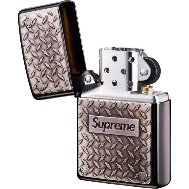 supreme diamond plate zippo