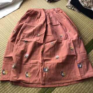 エヘカソポ(ehka sopo)の刺繍スカート SM2(ひざ丈スカート)