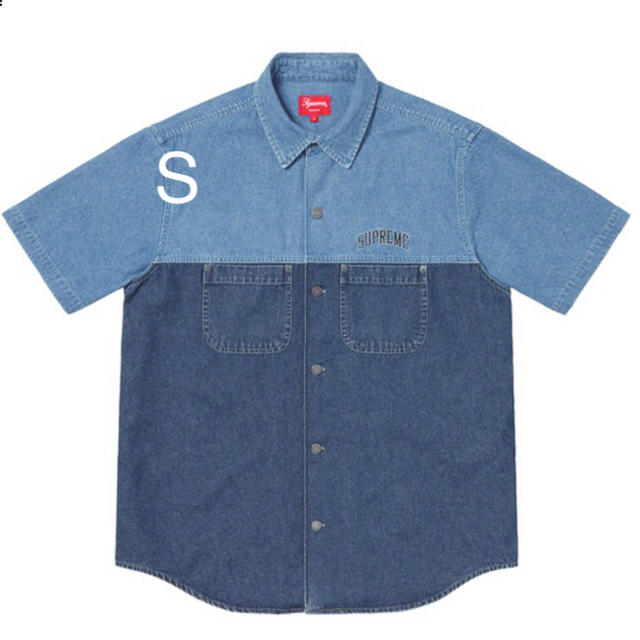 S supreme2-Tone Denim S/S Shirt