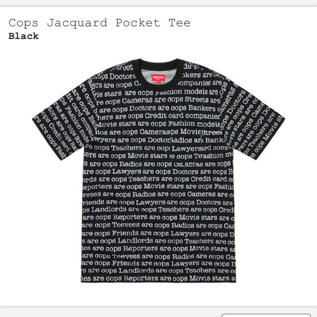 ブラックサイズCops Jacquard Pocket Tee