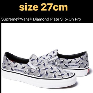 シュプリーム(Supreme)の27cm Supreme 19SS Vans Slip on 新品(スリッポン/モカシン)