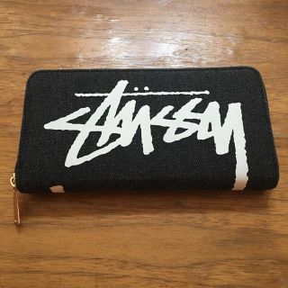 ステューシー(STUSSY)のSTUSSYデニムラウンドファスナーウォレット(長財布)