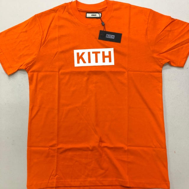 KITH（キス）BOXLOGO Tシャツ★オレンジ / サイズM メンズのトップス(Tシャツ/カットソー(半袖/袖なし))の商品写真