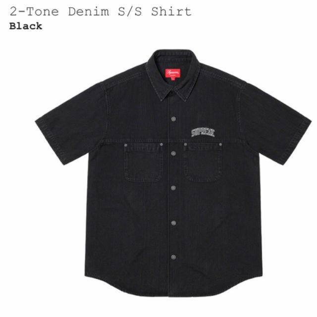 2-Tone Denim S/S Shirt Supreme 黒 L