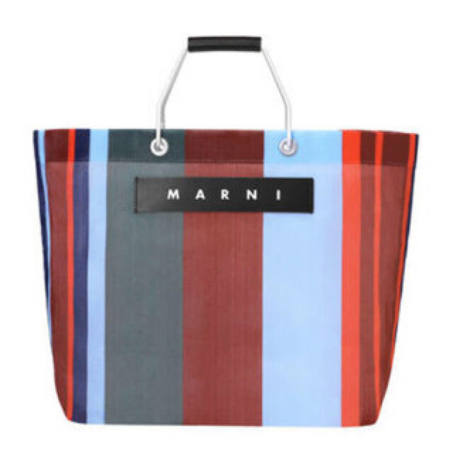 Marni(マルニ)のm1614 様 ◡̈⃝ MARNI フラワーカフェ ストライプ ラッカーレッド レディースのバッグ(かごバッグ/ストローバッグ)の商品写真