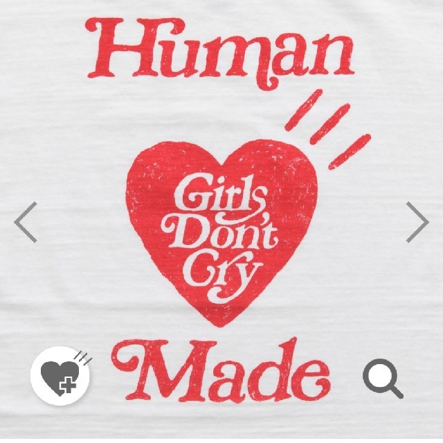 GDC(ジーディーシー)のhuman made giris dont cry ガールズドントクライ  白  メンズのトップス(Tシャツ/カットソー(半袖/袖なし))の商品写真