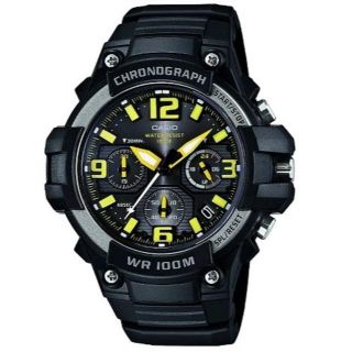 カシオ(CASIO)の新品★CASIO クロノグラフ MCW-100H-9AV イエロー(腕時計(アナログ))