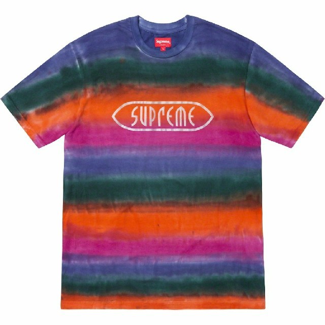 メンズSupreme 19ss Rainbow Stripe Tee orange