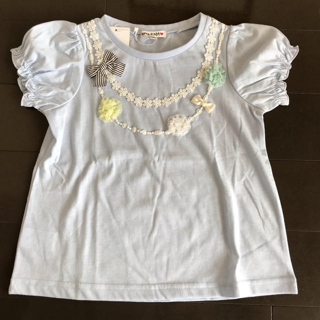 anyFAM(エニィファム)の【新品】anyFAM  半袖  Tシャツ 120  ブルー キッズ/ベビー/マタニティのキッズ服女の子用(90cm~)(Tシャツ/カットソー)の商品写真