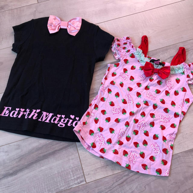 EARTHMAGIC(アースマジック)のイチゴ様専用 キッズ/ベビー/マタニティのキッズ服女の子用(90cm~)(Tシャツ/カットソー)の商品写真