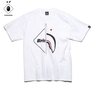 エフシーアールビー(F.C.R.B.)のBAPE x F.C.R.B. SHARK TEE ホワイト L(Tシャツ/カットソー(半袖/袖なし))