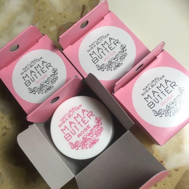 MAMA BUTTER(ママバター)の２セット★新品★ママバターローズの香り フェイス ＆ ボディクリーム　シアバター コスメ/美容のスキンケア/基礎化粧品(フェイスクリーム)の商品写真