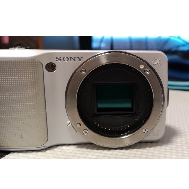 SONY α  NEX-3 ホワイト 本体のみ 外付けフラッシュ付き ミラーレス 3