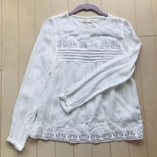 ザラキッズ(ZARA KIDS)の白チュニックブラウス(ブラウス)