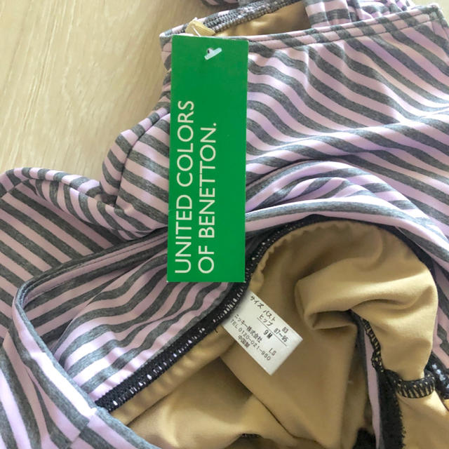 BENETTON(ベネトン)の新品 ベネトン 水着 3点セット ボーダー タンキニ M PK レディース レディースの水着/浴衣(水着)の商品写真