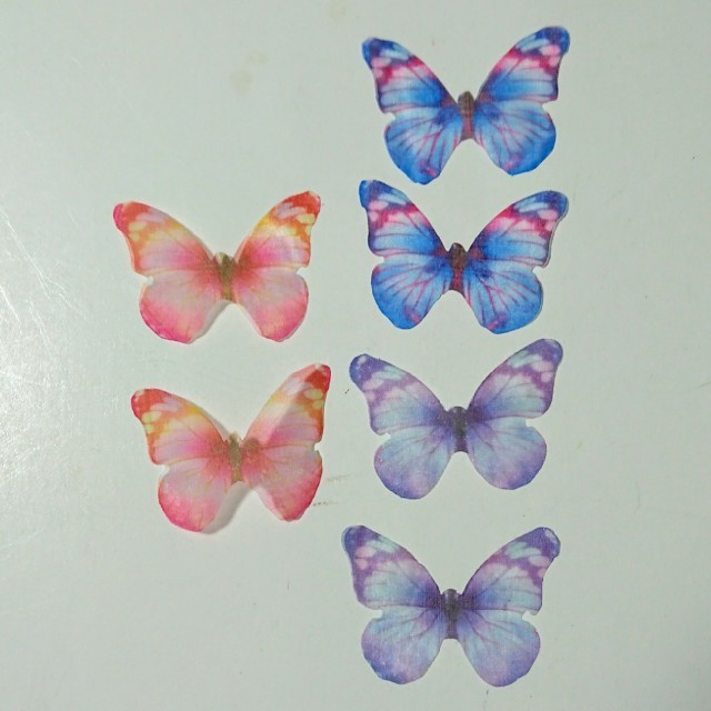 シフォン素材の蝶々6種類アソート ハンドメイドのフラワー/ガーデン(その他)の商品写真