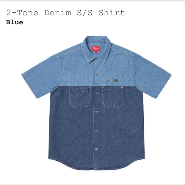 Supreme 2-Tone Denim S/S Shirt blue  S