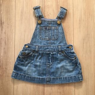 ベビーギャップ(babyGAP)のBaby gapデニムジャンパースカート 70サイズ★(ワンピース)