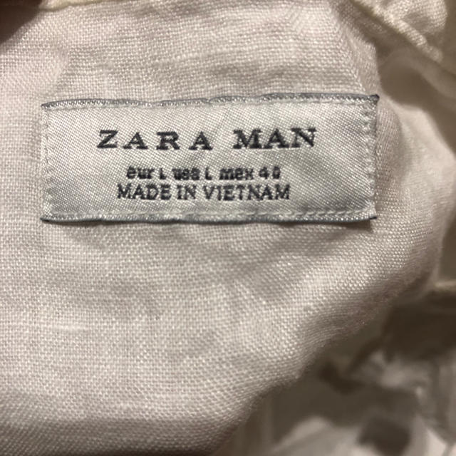 ZARA(ザラ)のZARA ザラ メンズリネンシャツ ホワイト メンズのトップス(シャツ)の商品写真