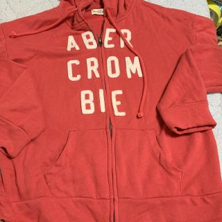 アバクロンビーアンドフィッチ(Abercrombie&Fitch)の美品！アバクロ パーカー コーラルピンク(パーカー)