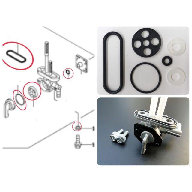 カワサキ(カワサキ)のZ400FX/Z400GP/550 フューエルコック オーバーホール パッキン 自動車/バイクのバイク(パーツ)の商品写真