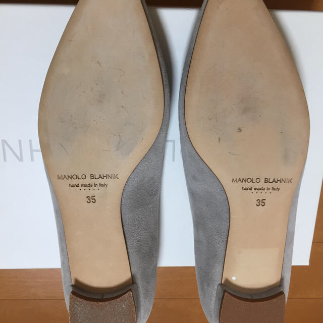 MANOLO BLAHNIK(マノロブラニク)の【最終お値下げ】マノロブラニク BBフラットグレー  サイズ35 レディースの靴/シューズ(ハイヒール/パンプス)の商品写真