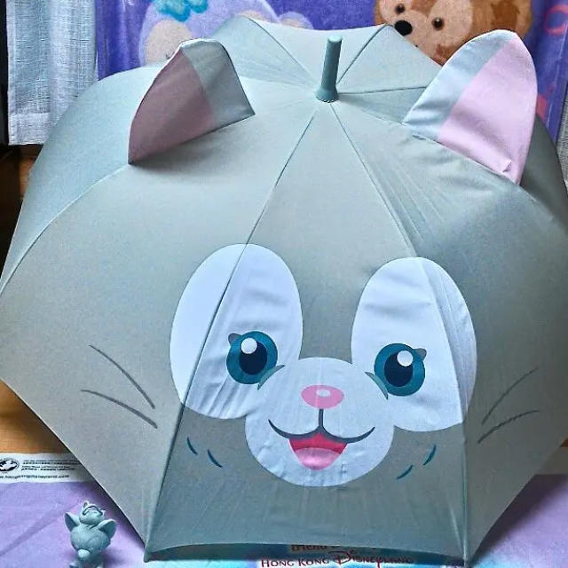 ジェラトーニ　耳付き　香港ディズニー　傘ストッパー付き　紫外線防止　ダッフィー