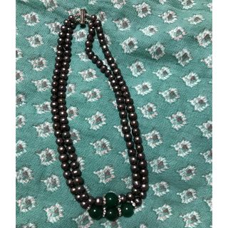 (28)2連黒玉真珠風ネックレス(ネックレス)