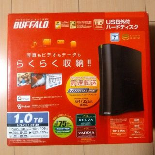 外付けハードディスク 1.0TB HD-CL1.0TU2(PC周辺機器)