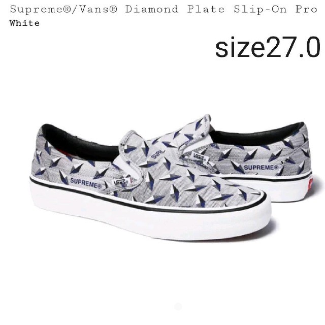 Supreme Vans Diamond Plate Slip-On Pro