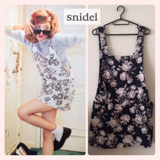 激安特価 - snidel ❤️ ❤️ 花柄ジャンスカ ローラ着用 ミニスカート